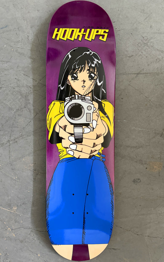 1 of 2 SIGNED Barrel of a Gun - 8 X 31.75 HAND PAINTED ANODIZED PURPLE BACKGROUND