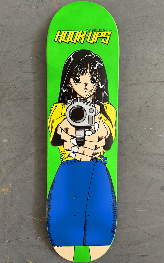 1 of 1 SIGNED Barrel of a Gun - 8.25 X 32.25 HAND PAINTED FLUORESCENT GREEN