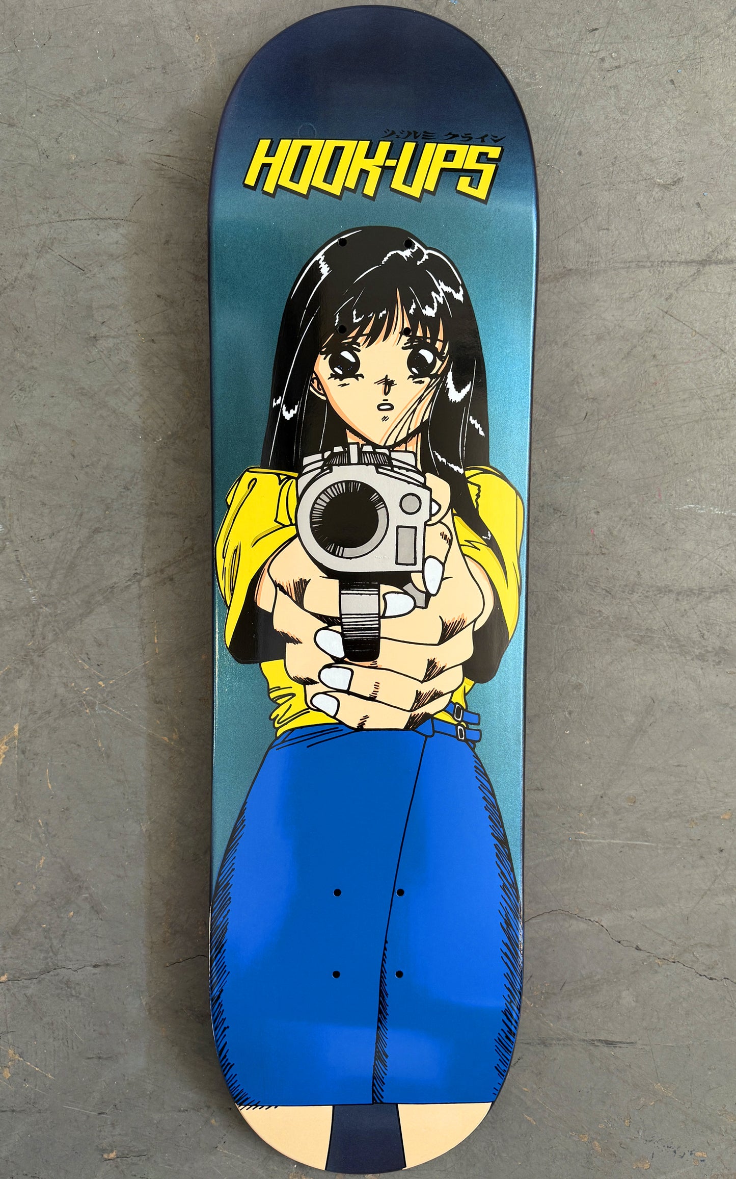 1 of 1 SIGNED Barrel of a Gun - 8.25 X 32.25 HAND PAINTED BLUE COLOR-SHIFT