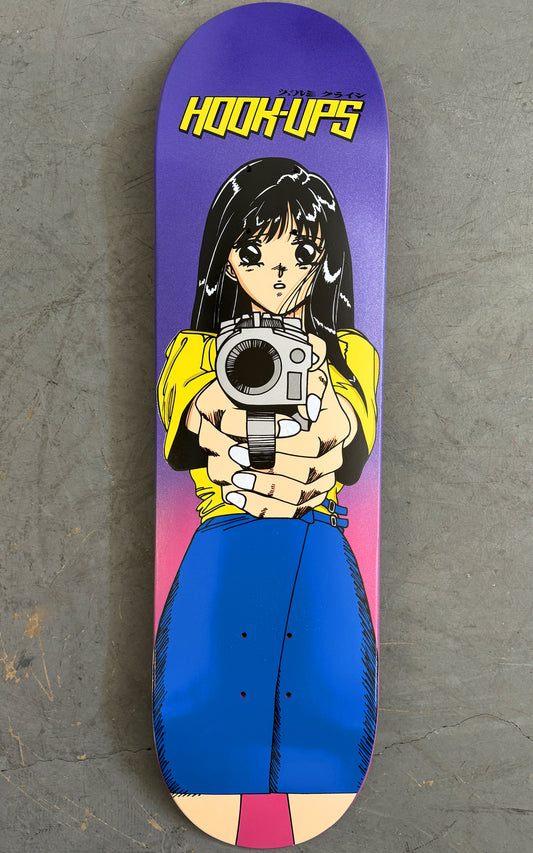 1 of 1 SIGNED Barrel of a Gun - 8.25 X 32.25 HAND PAINTED PURPLE/PINK