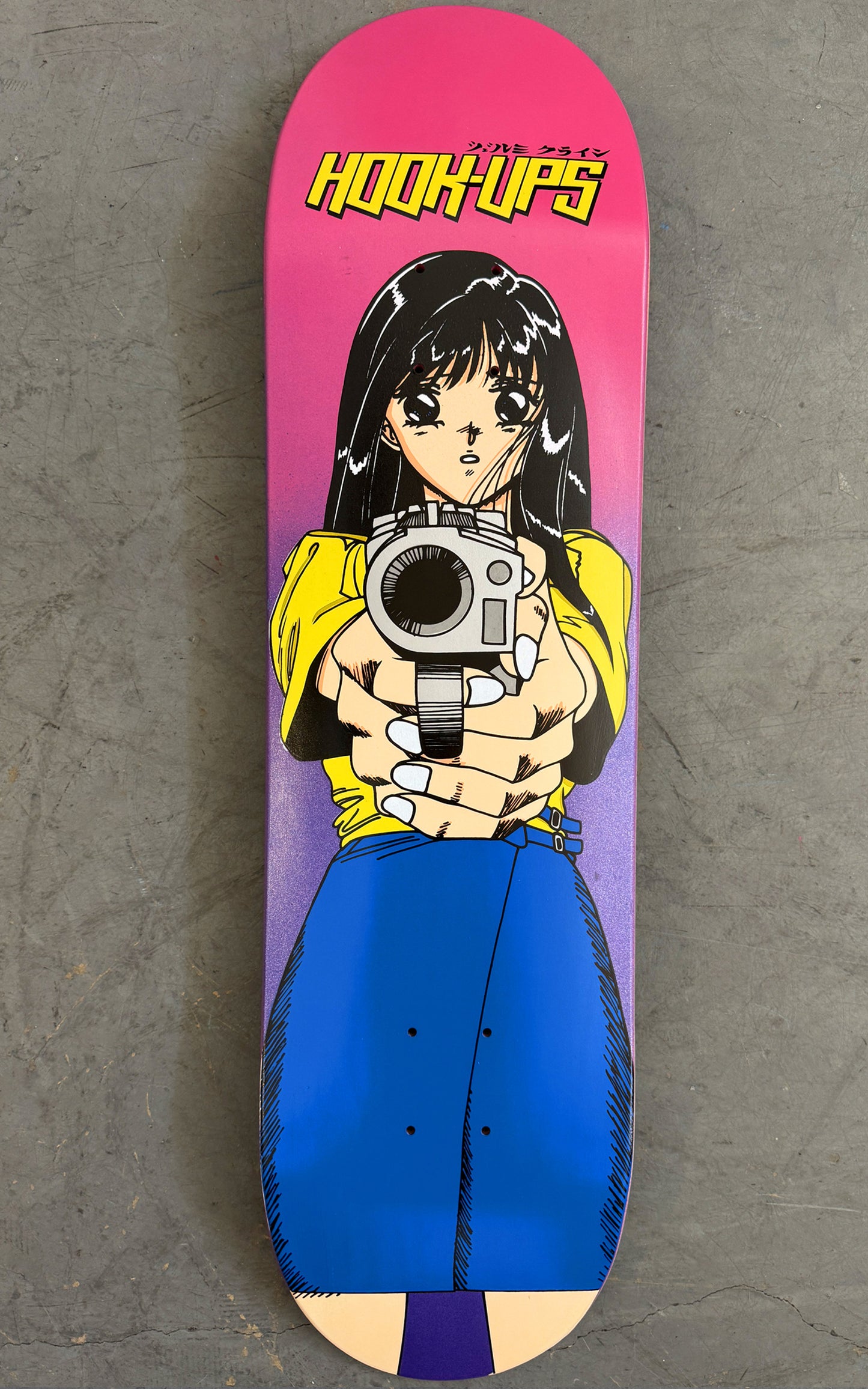 1 of 1 SIGNED Barrel of a Gun - 8.25 X 32.25 HAND PAINTED METALLIC PURPLE/PINK