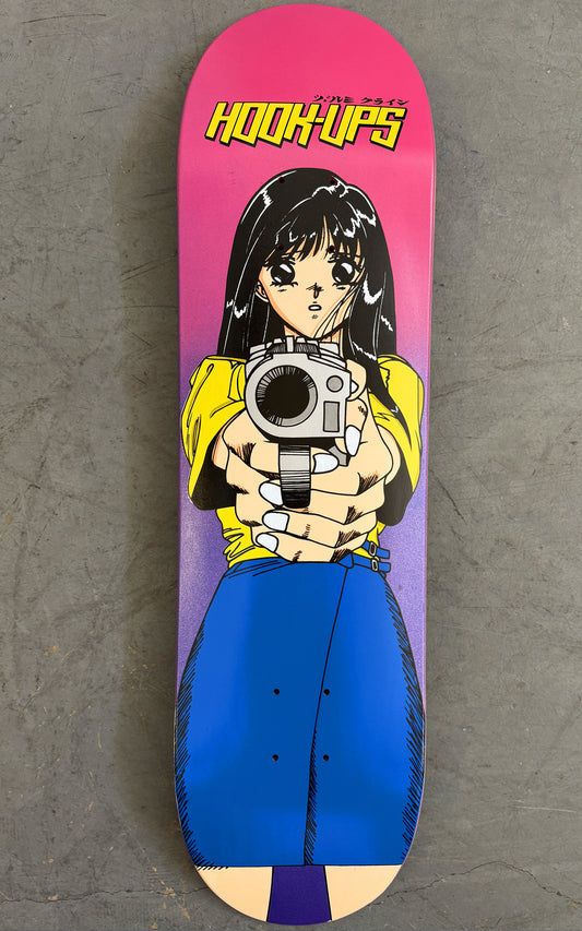 1 of 1 SIGNED Barrel of a Gun - 8.25 X 32.25 HAND PAINTED METALLIC PURPLE/PINK