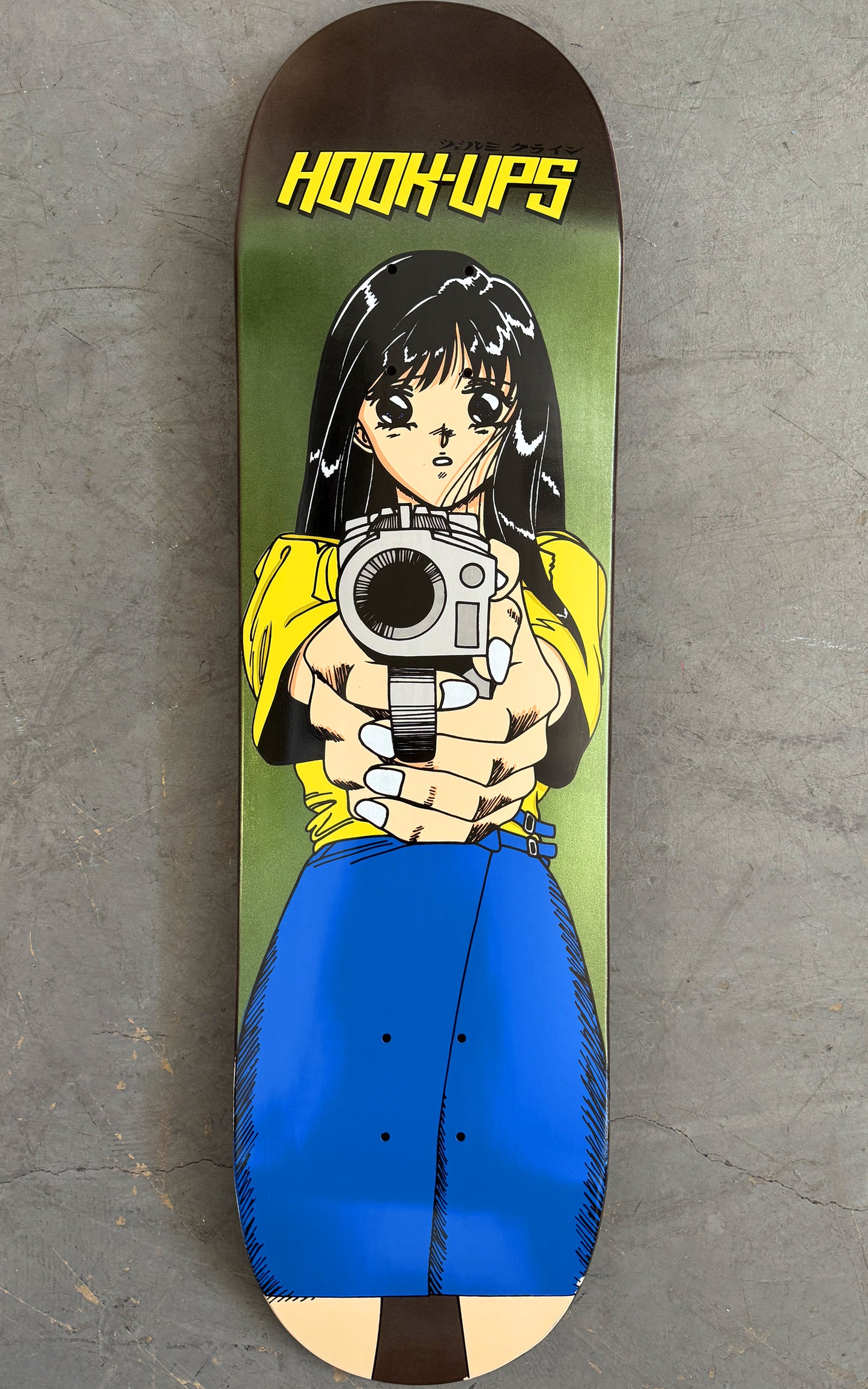 1 of 1 SIGNED Barrel of a Gun - 8.25 X 32.25 HAND PAINTED GREEN COLOR-SHIFT