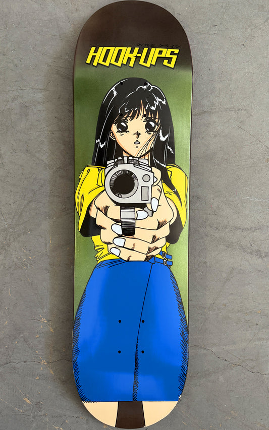 1 of 1 SIGNED Barrel of a Gun - 8.25 X 32.25 HAND PAINTED GREEN COLOR-SHIFT