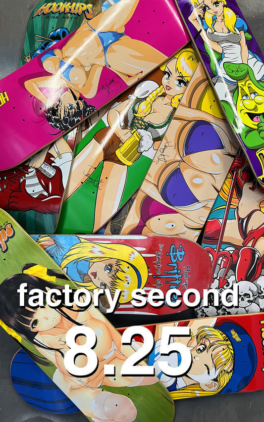 SIGNED factory second RANDOM GRAPHIC- 8.25 X 32