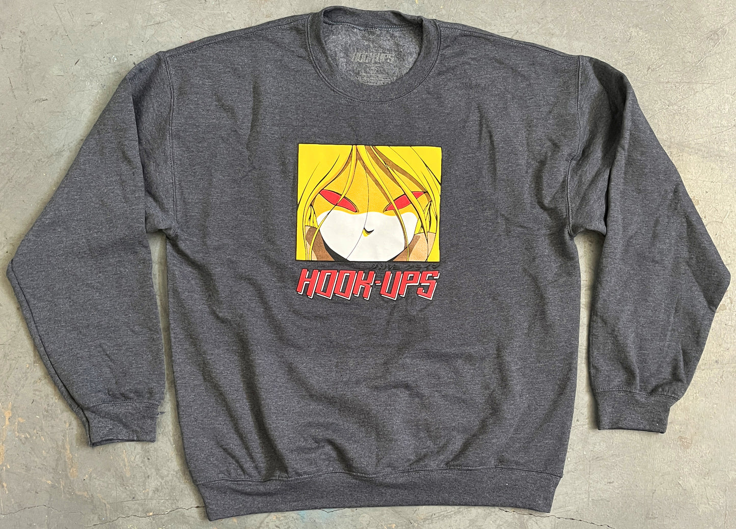 Red Eyes Crew Sweatshirt - GREY