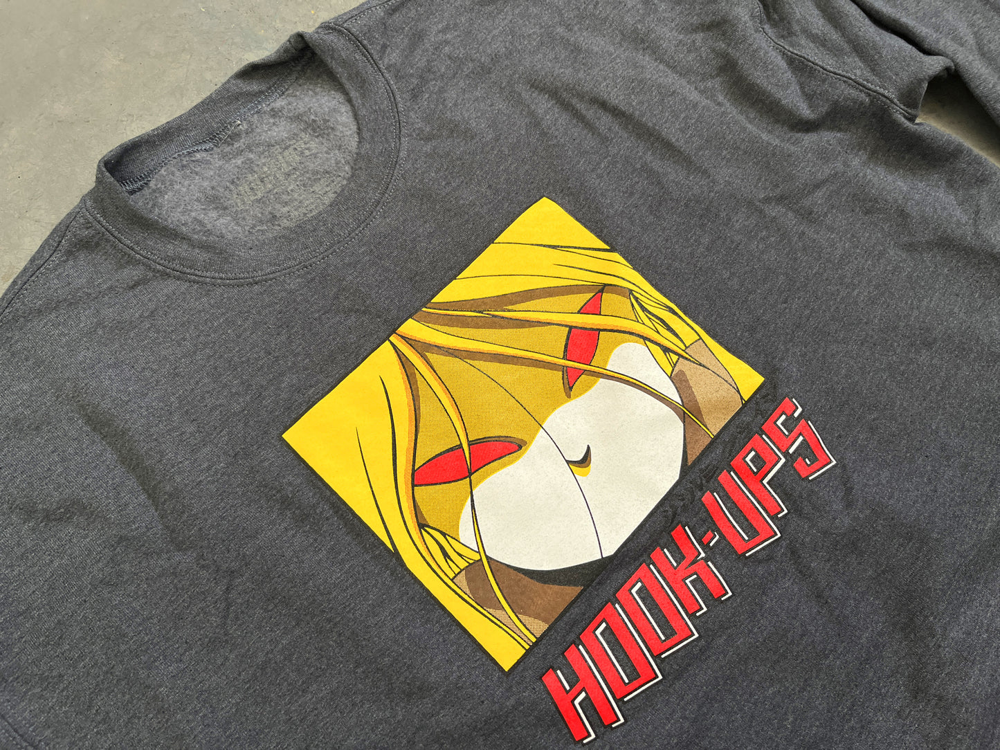 Red Eyes Crew Sweatshirt - GREY