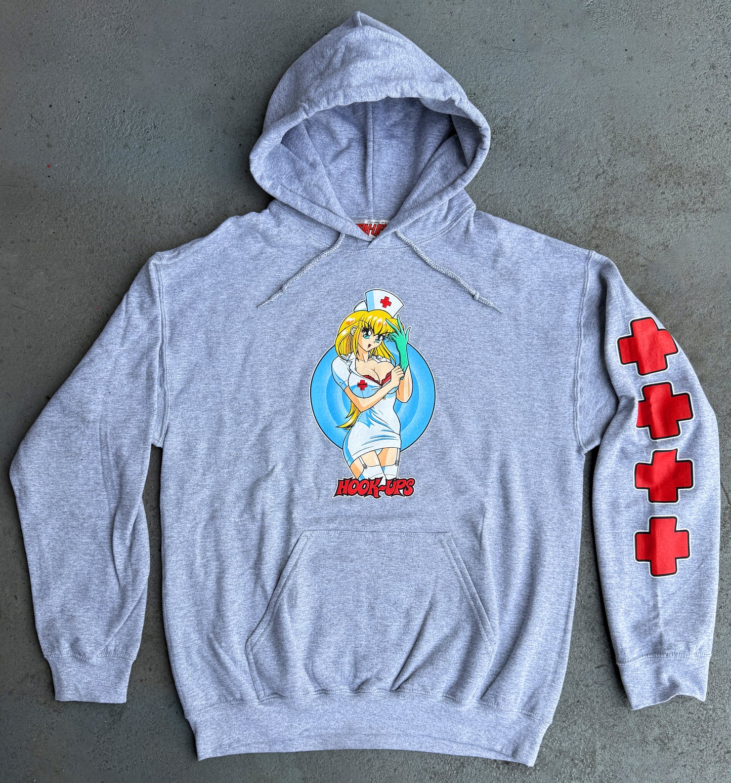 Nurse Daisy Hooded Sweatshirt - GREY