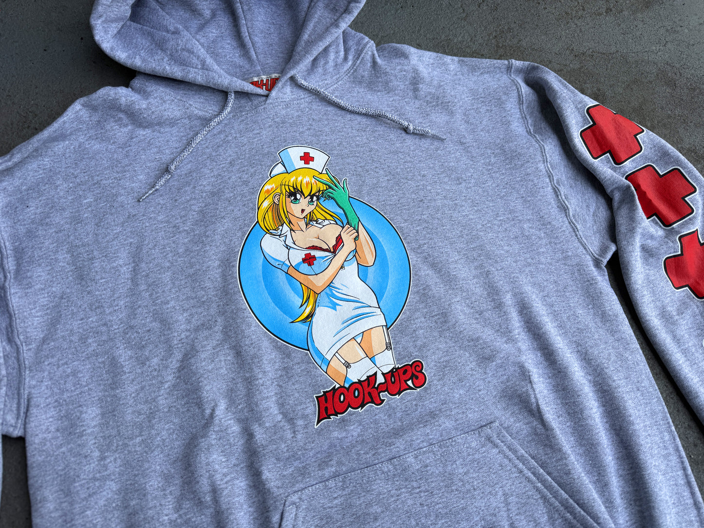 Nurse Daisy Hooded Sweatshirt - GREY