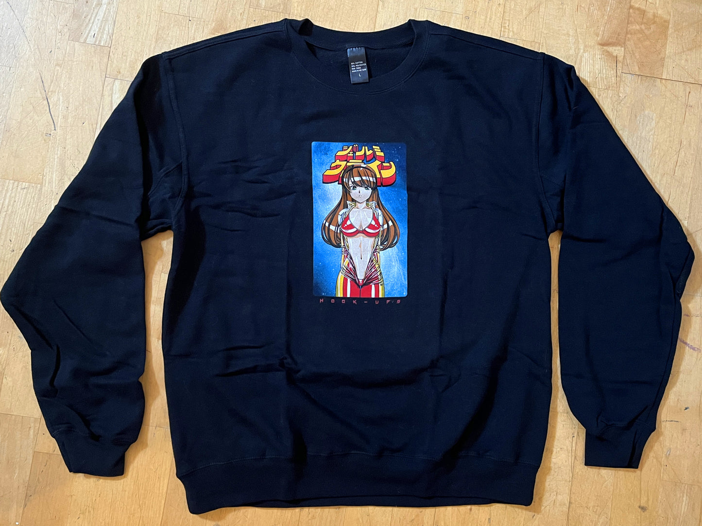 Jet Pilot Crew Sweatshirt - BLACK - NEW OLD STOCK FROM 2012