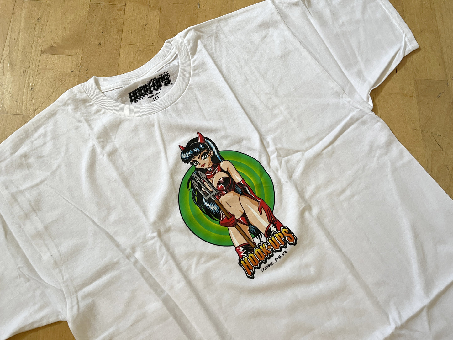 SIZE LARGE OG Devil Girl - WHITE - NEW OLD STOCK FROM 2012