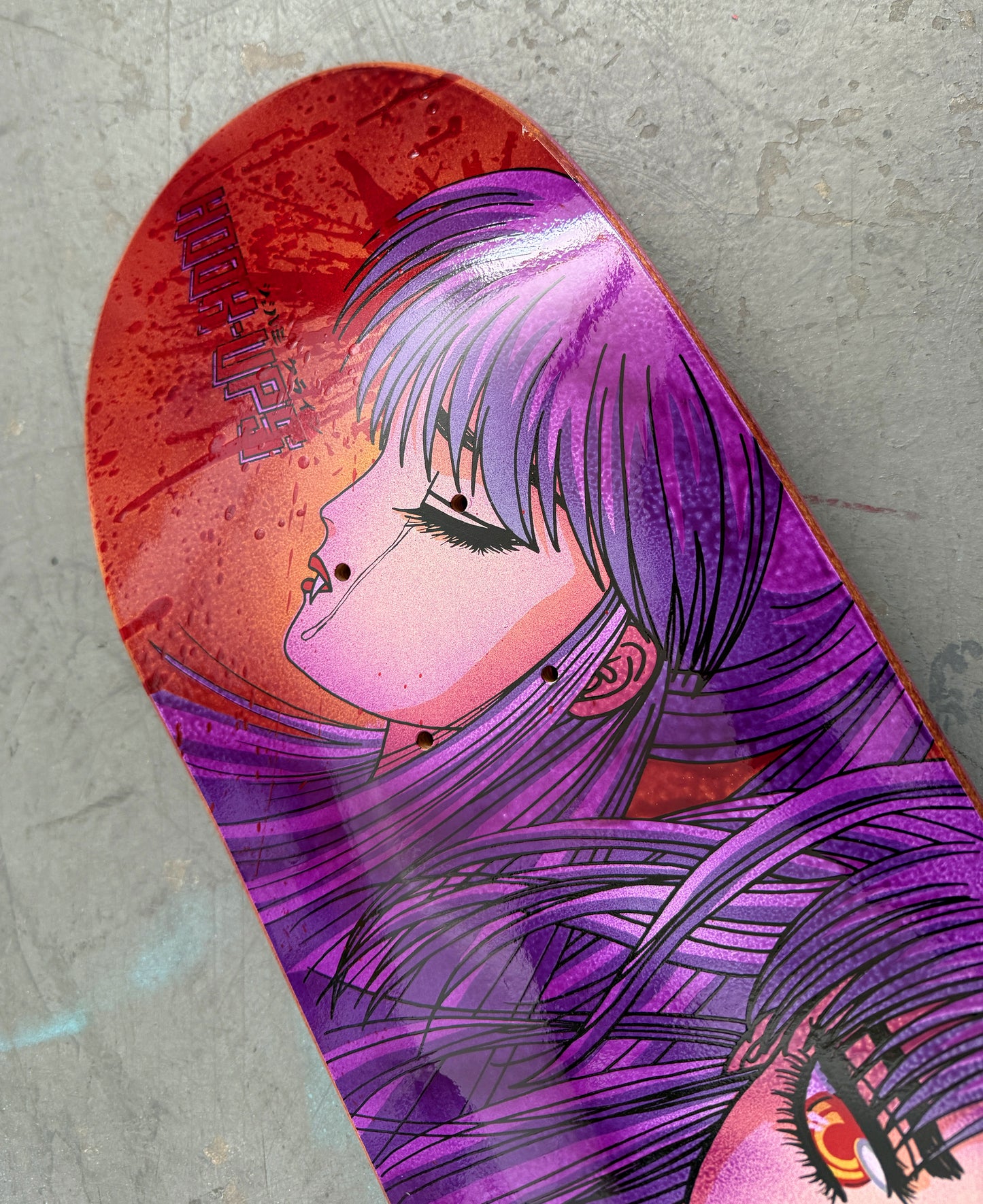 SIGNED Mika 2 - 8.0 X 31.75 HAND SCREENED PURPLE ANODIZED 1 of 1