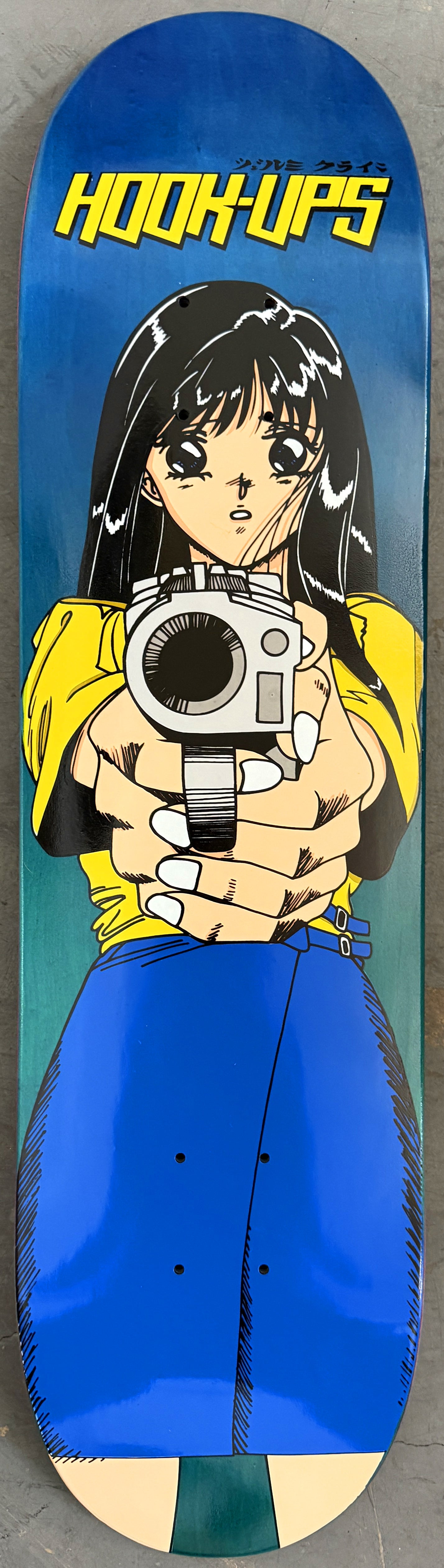 1 of 1 SIGNED Barrel of a Gun - 8 X 31.75 HAND PAINTED ANODIZED BLUE/GREEN