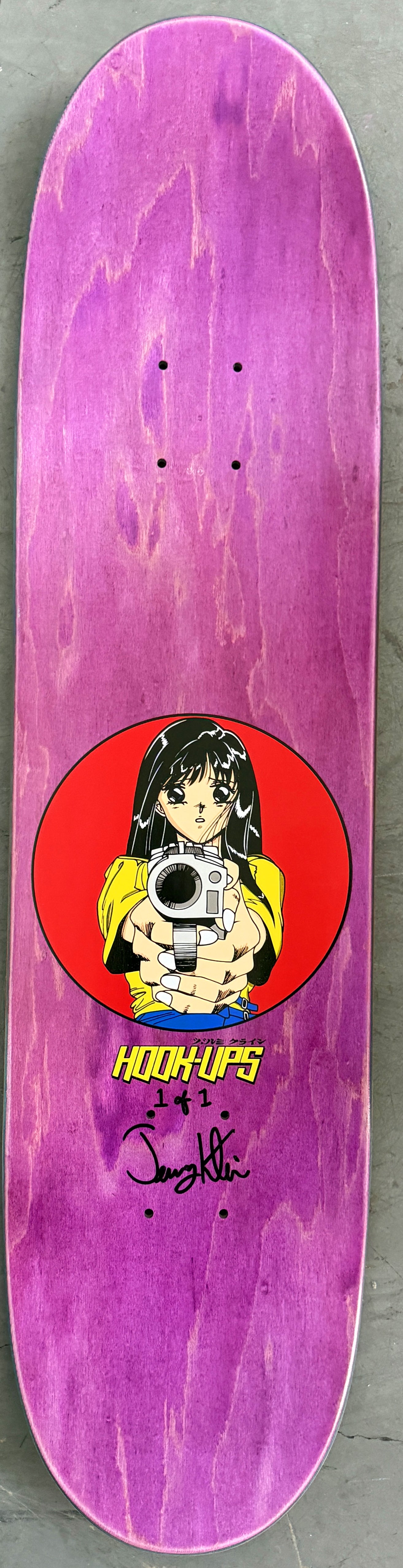 1 of 1 SIGNED Barrel of a Gun - 8 X 31.75 HAND PAINTED ANODIZED BLUE/ORANGE