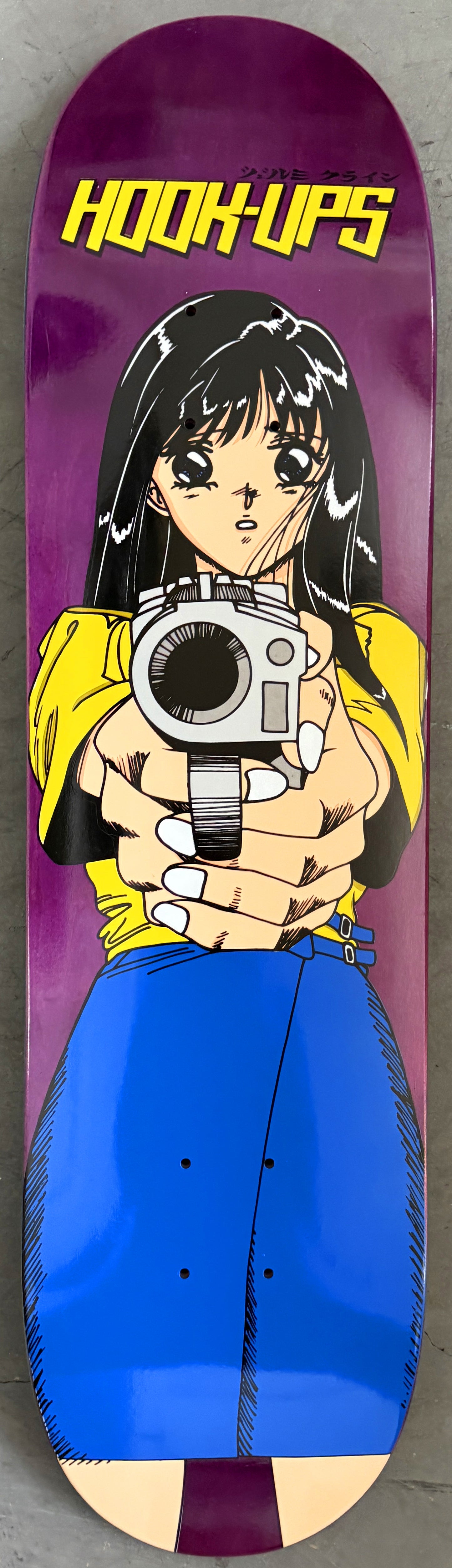 1 of 2 SIGNED Barrel of a Gun - 8 X 31.75 HAND PAINTED ANODIZED PURPLE BACKGROUND