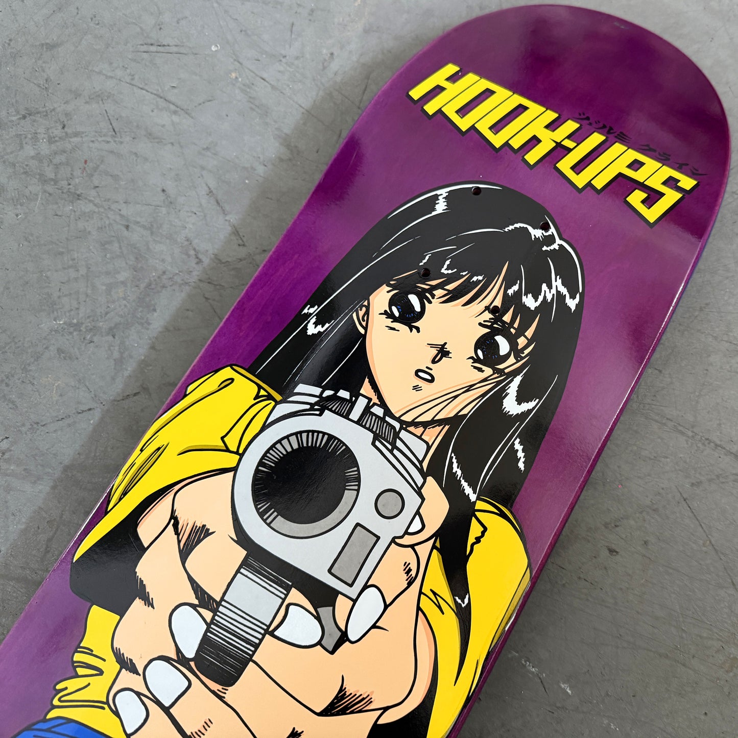 1 of 2 SIGNED Barrel of a Gun - 8 X 31.75 HAND PAINTED ANODIZED PURPLE BACKGROUND