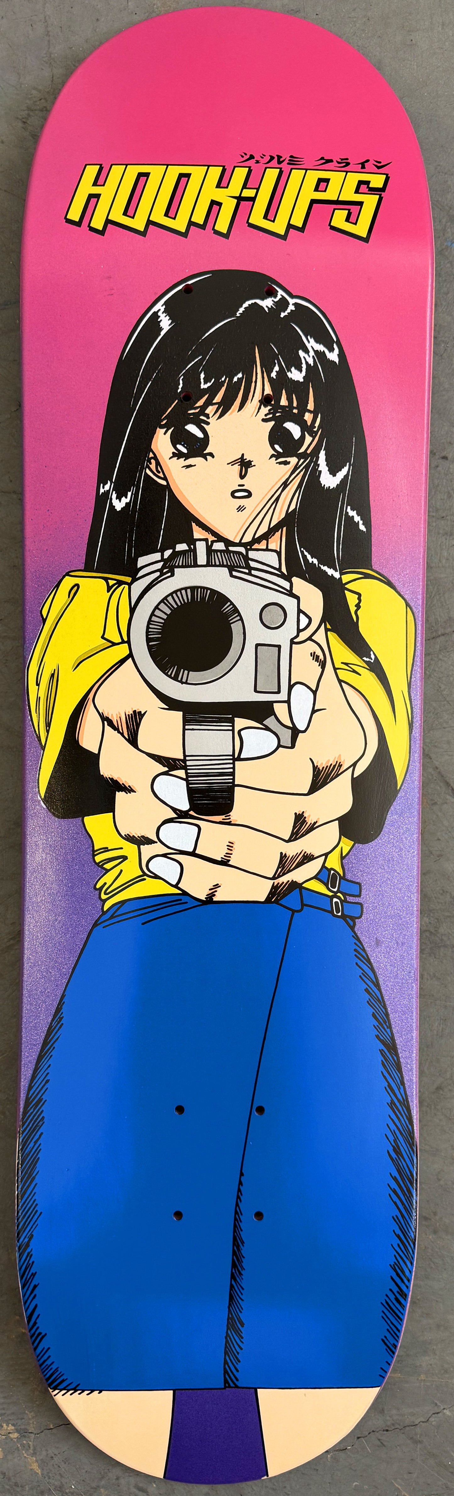 1 of 1 SIGNED Barrel of a Gun - 8.25 X 32.25 HAND PAINTED METALLIC PURPLE/PINK