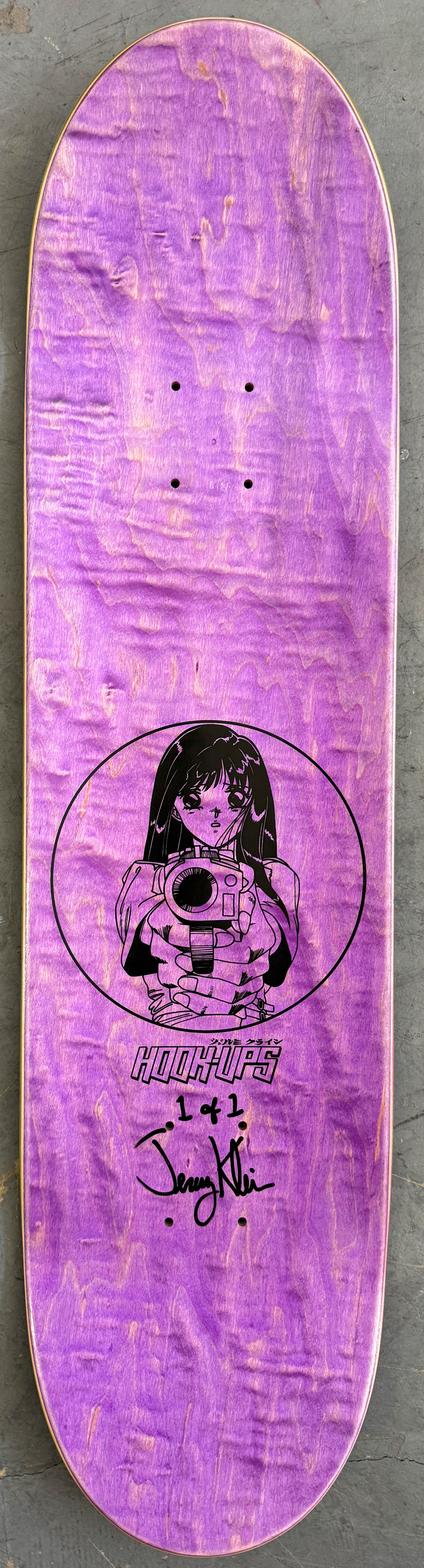 1 of 1 SIGNED Barrel of a Gun - 8.25 X 32.25 HAND PAINTED METALLIC PURPLE/PINK