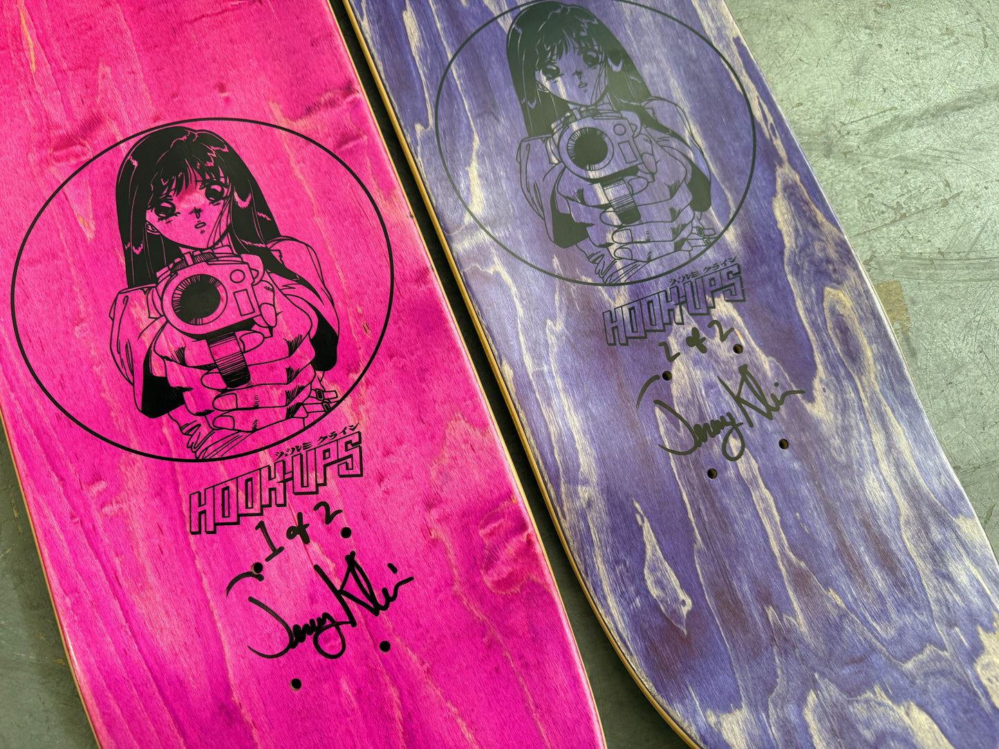 1 of 2 SIGNED Barrel of a Gun - 8.25 X 32.25 HAND PAINTED SILVER GLITTER