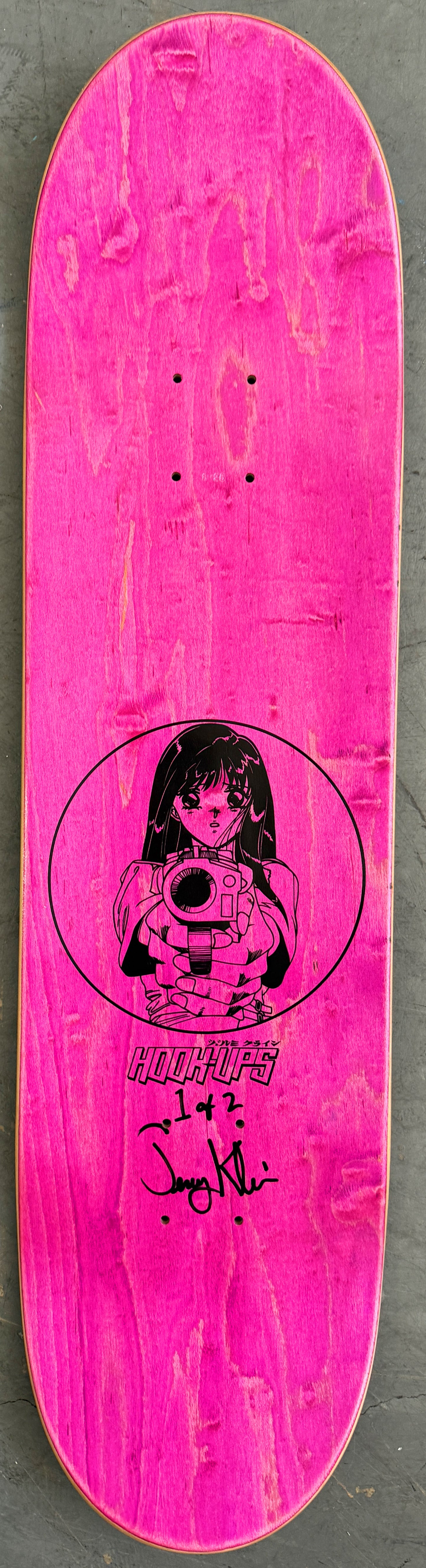 1 of 2 SIGNED Barrel of a Gun - 8.25 X 32.25 HAND PAINTED SILVER GLITTER