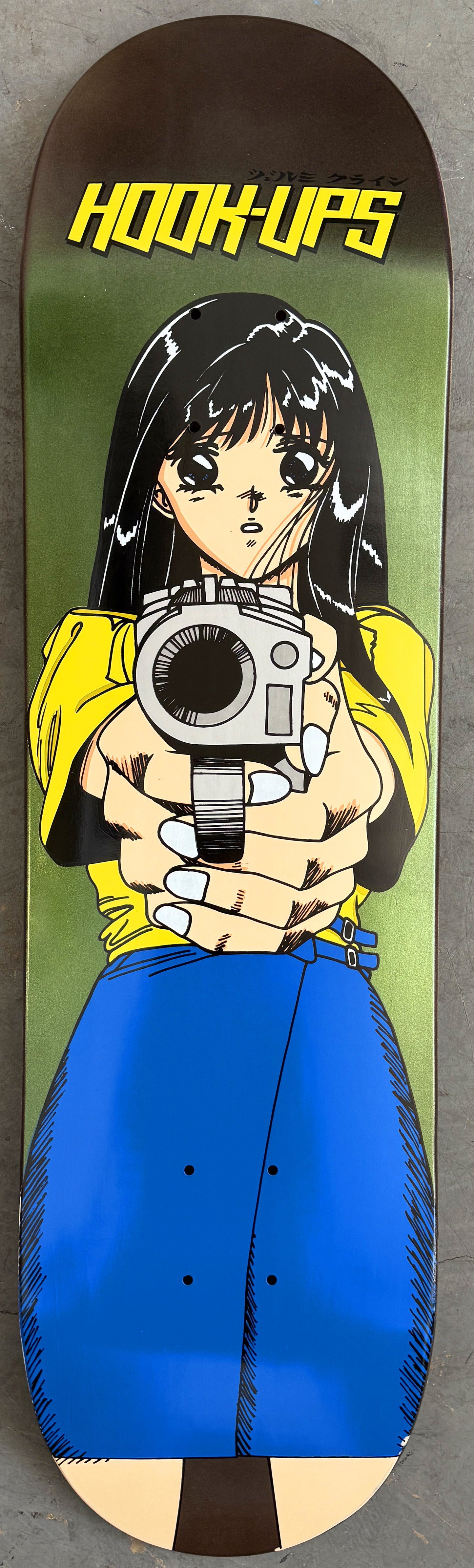 1 of 1 SIGNED Barrel of a Gun - 8.25 X 32.25 HAND PAINTED GREEN COLOR-SHIFT