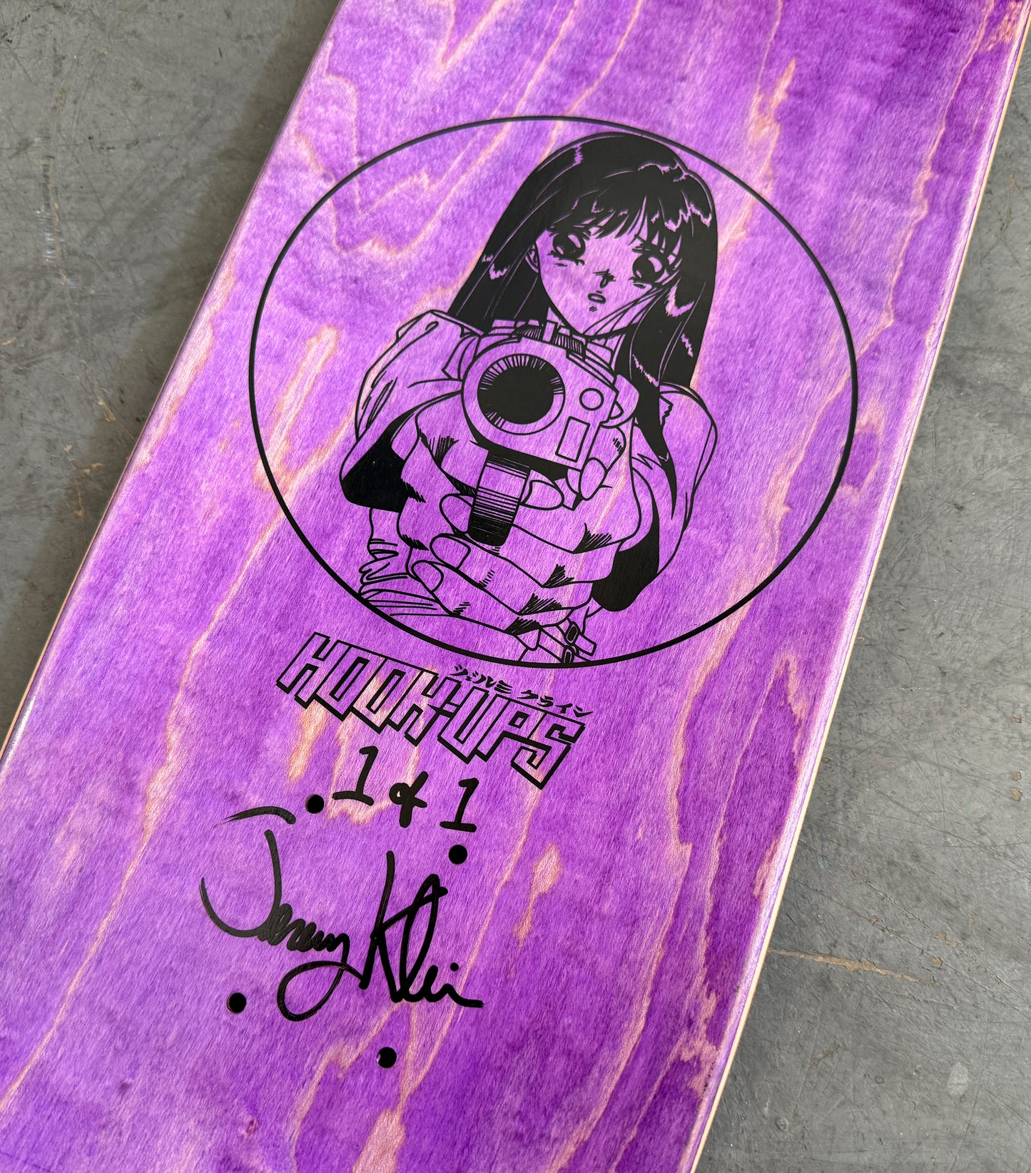 1 of 1 SIGNED Barrel of a Gun - 8.25 X 32.25 HAND PAINTED GREEN COLOR-SHIFT