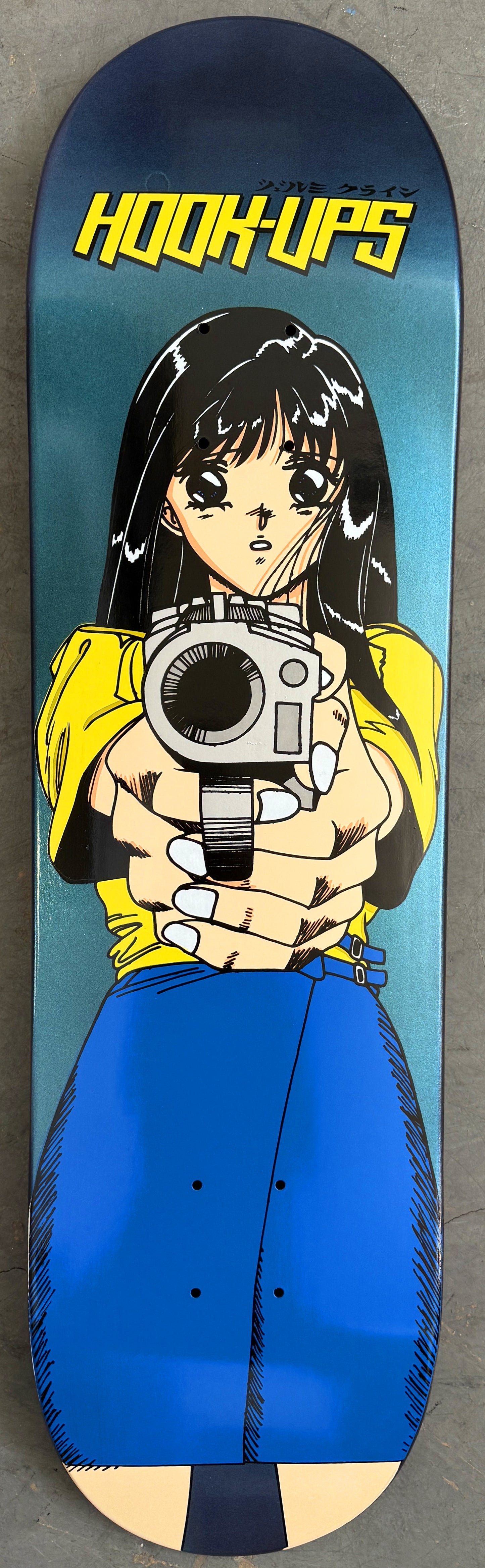 1 of 1 SIGNED Barrel of a Gun - 8.25 X 32.25 HAND PAINTED BLUE COLOR-SHIFT