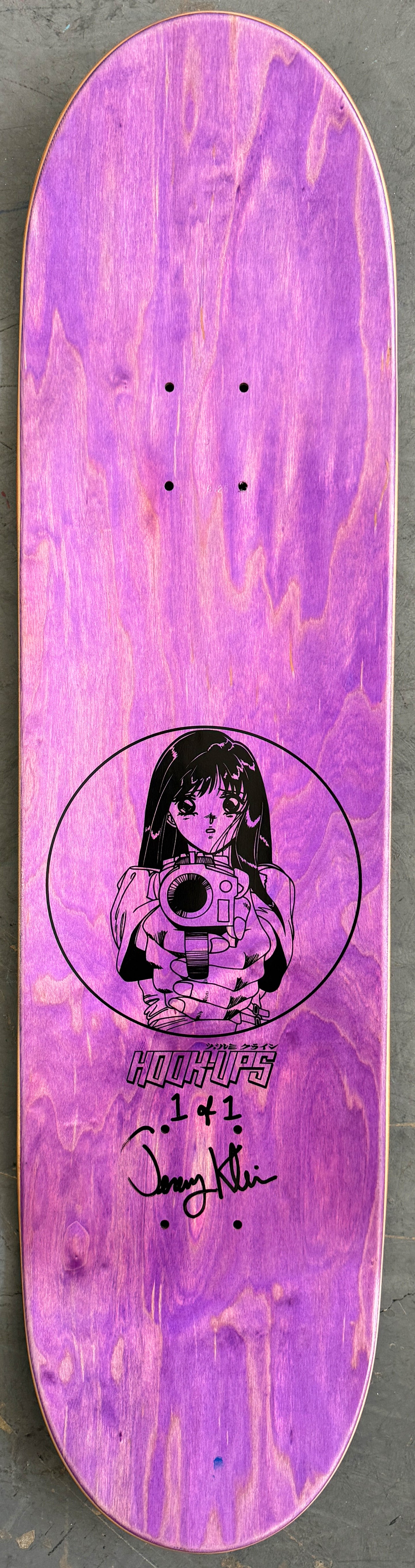 1 of 1 SIGNED Barrel of a Gun - 8.25 X 32.25 HAND PAINTED BLUE COLOR-SHIFT