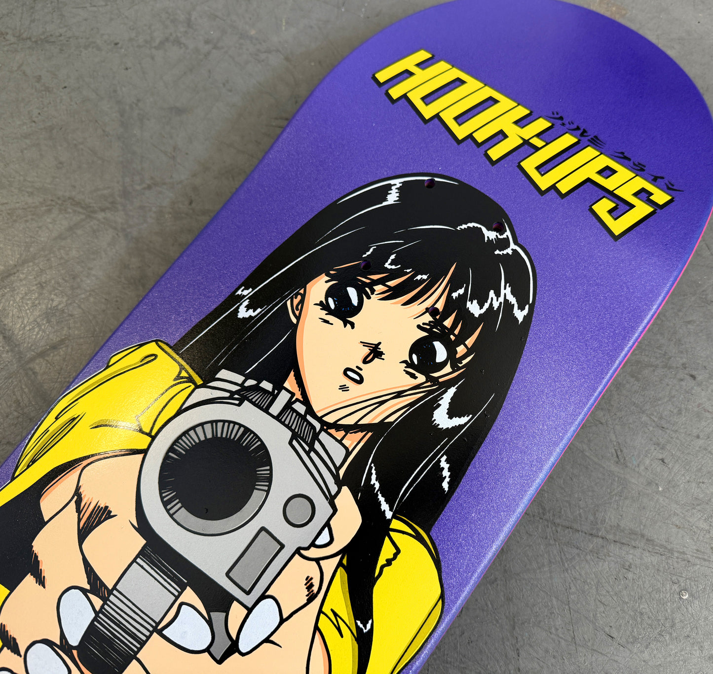 1 of 1 SIGNED Barrel of a Gun - 8.25 X 32.25 HAND PAINTED PURPLE/PINK