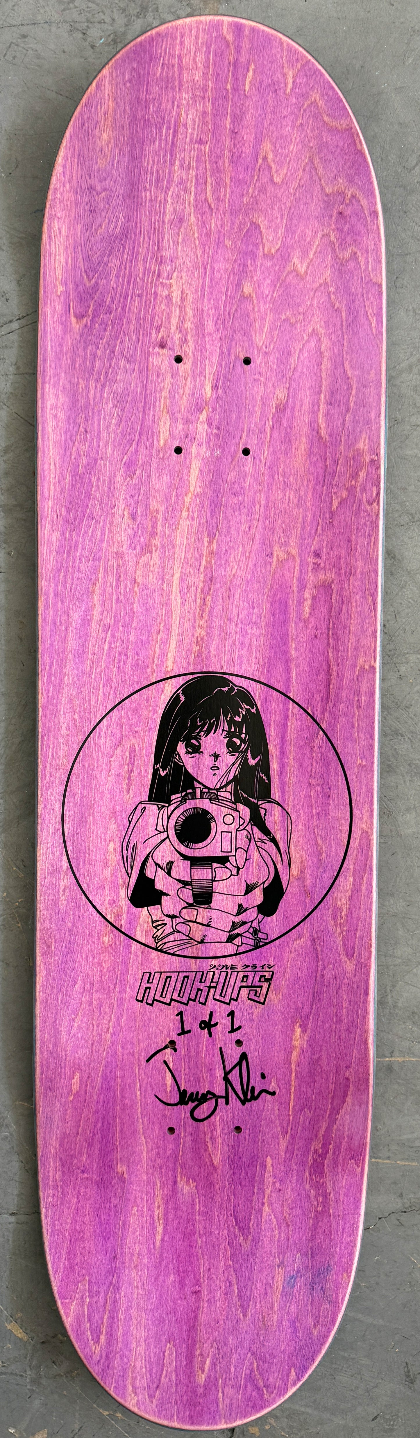 1 of 1 SIGNED Barrel of a Gun - 8.25 X 32.25 HAND PAINTED PURPLE/PINK