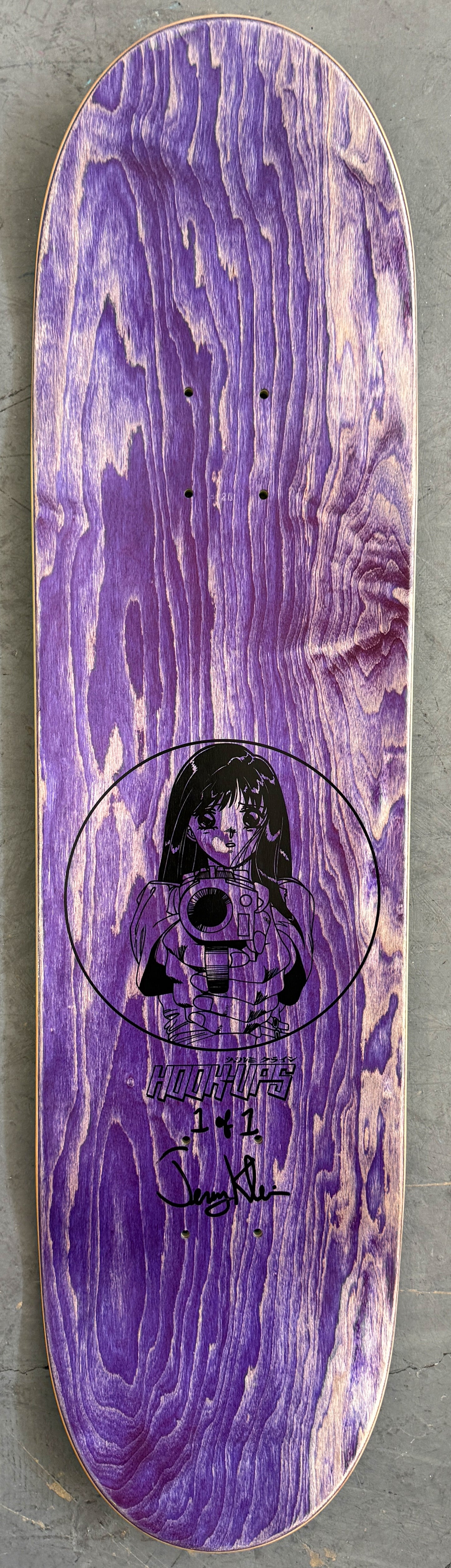 1 of 1 SIGNED Barrel of a Gun - 8.25 X 32.25 HAND PAINTED FLUORESCENT GREEN