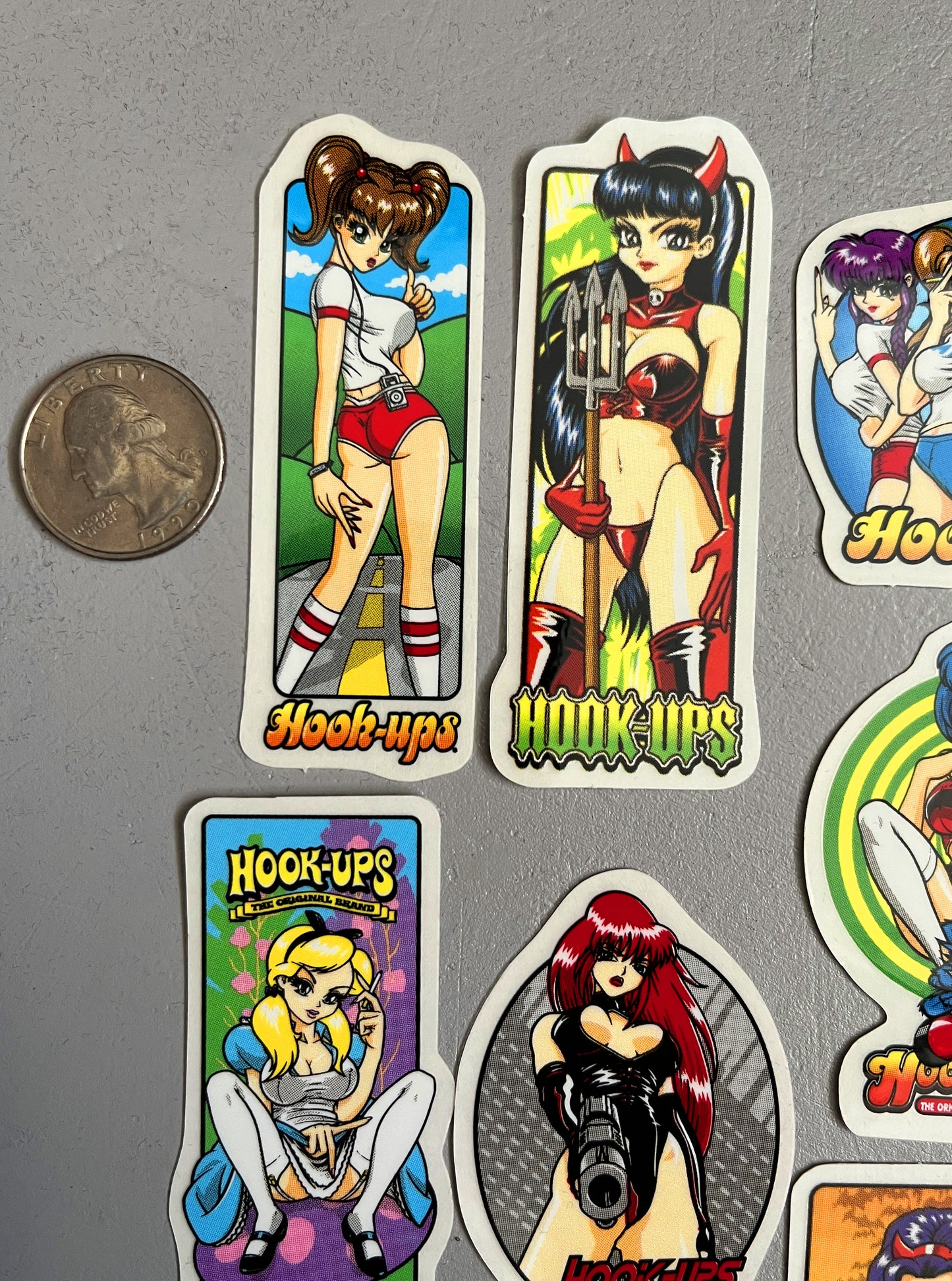 hook-ups mini size sticker pack #4 of 40 small stickers