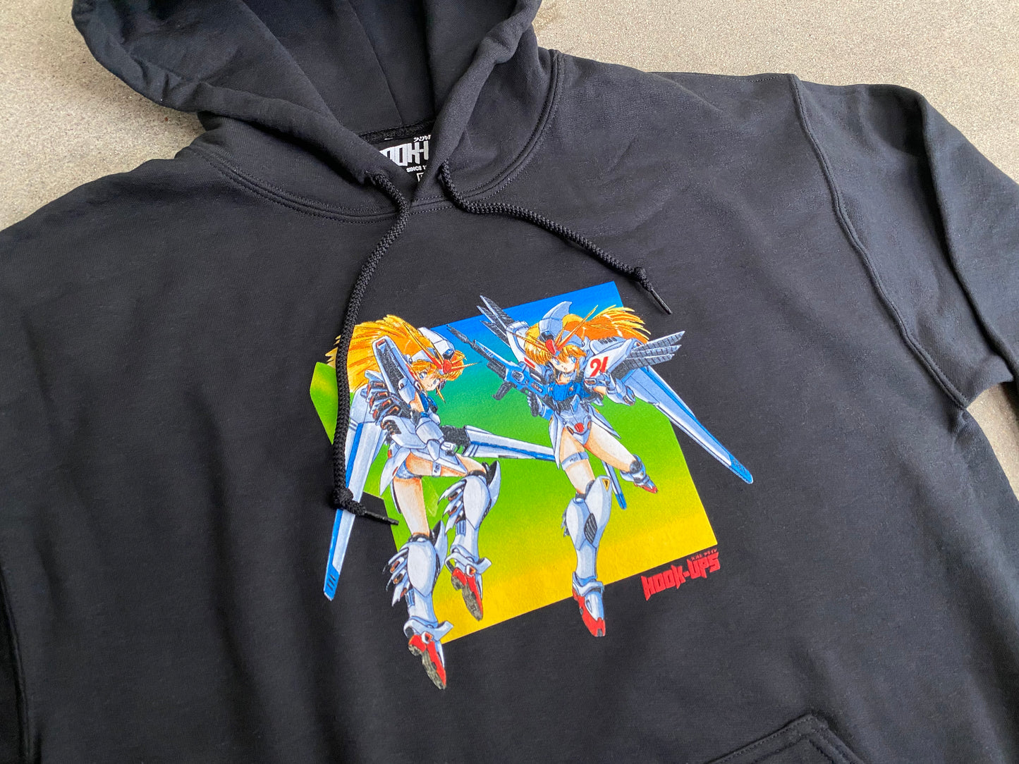 Mobile Suits Hooded Sweatshirt- BLACK