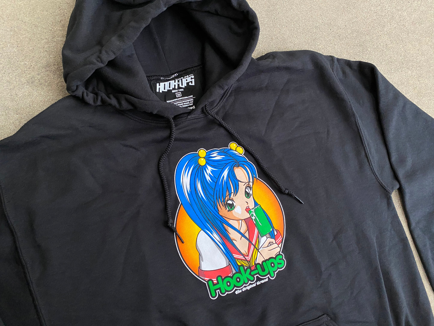 Ice Cream Girl Hooded Sweatshirt- BLACK