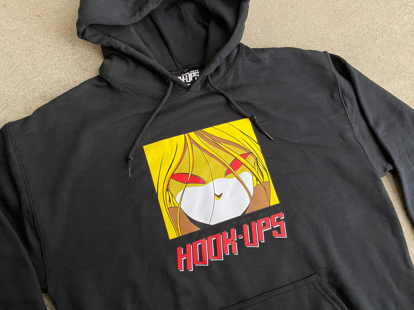 Red Eyes Hooded Sweatshirt- BLACK