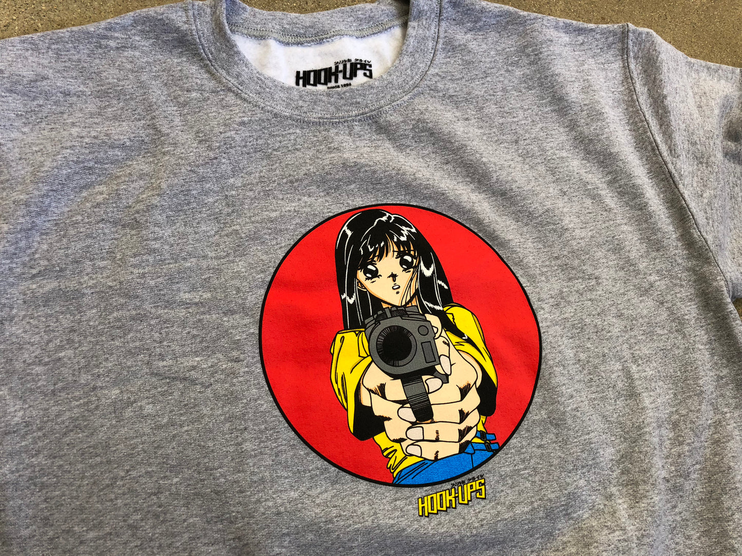 Barrel of a Gun Crew Sweatshirt - GREY