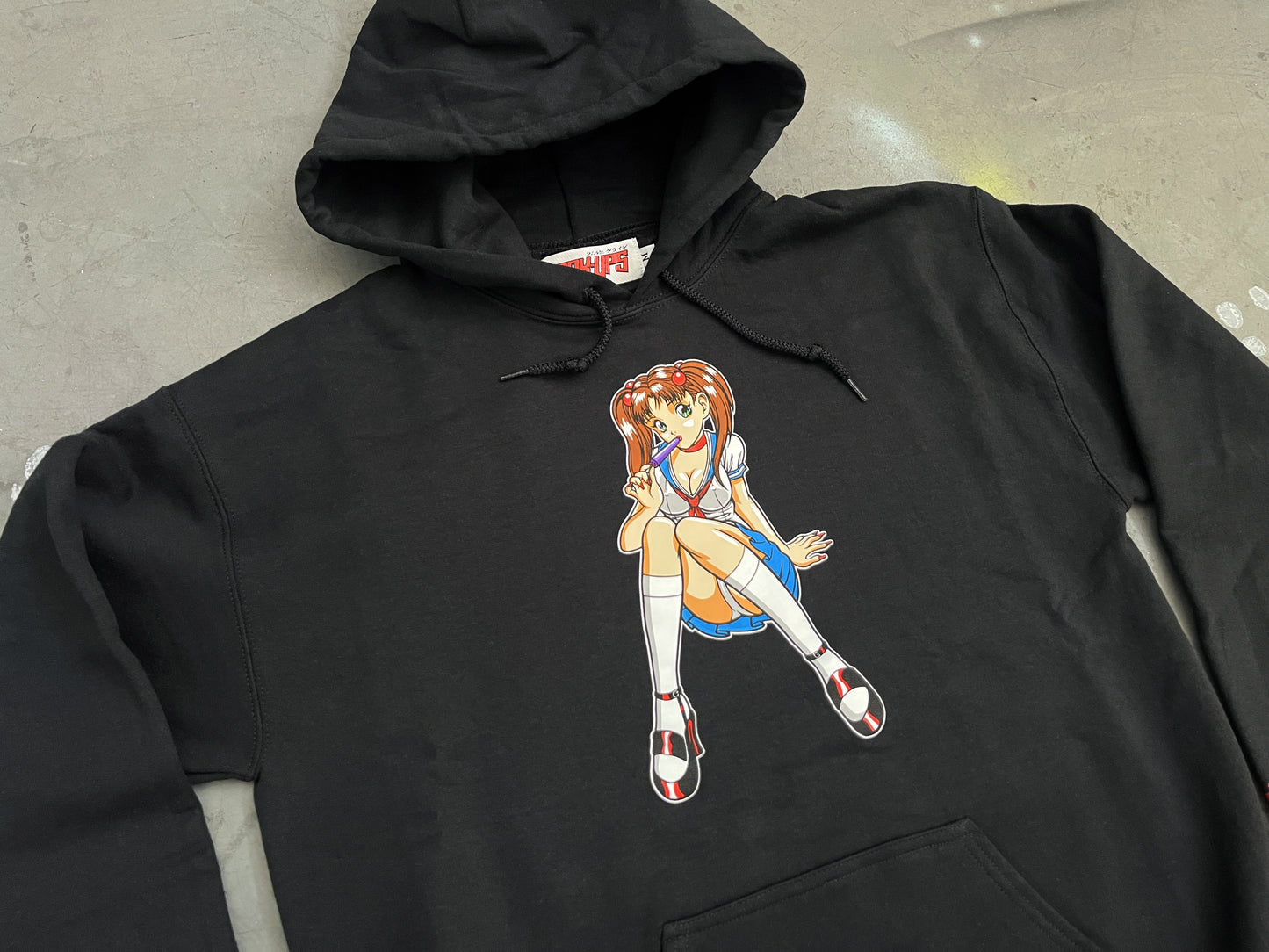 Popsicle Girl Hooded Sweatshirt BLACK