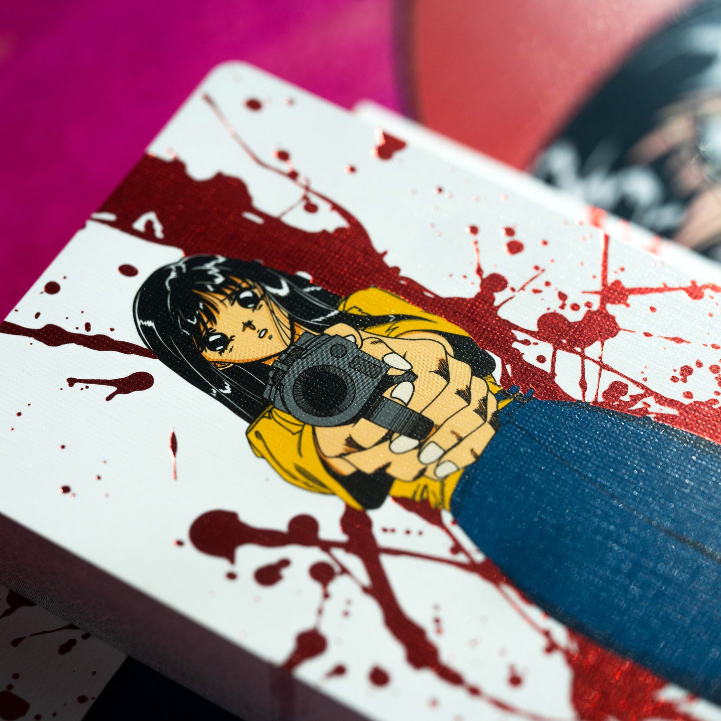 Barrel of a Gun GILDED LIMITED BLOOD SPLATTER FOIL DECK Pink checkers