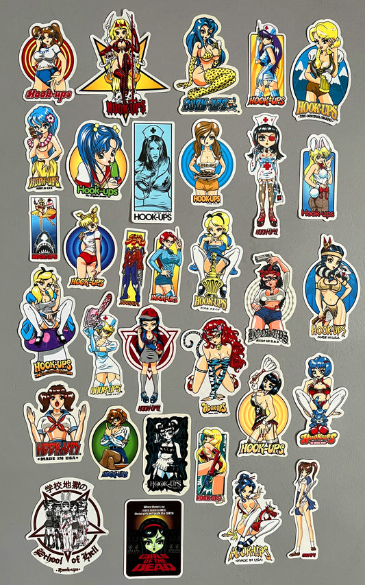 hook-ups VINTAGE sticker 32 pack