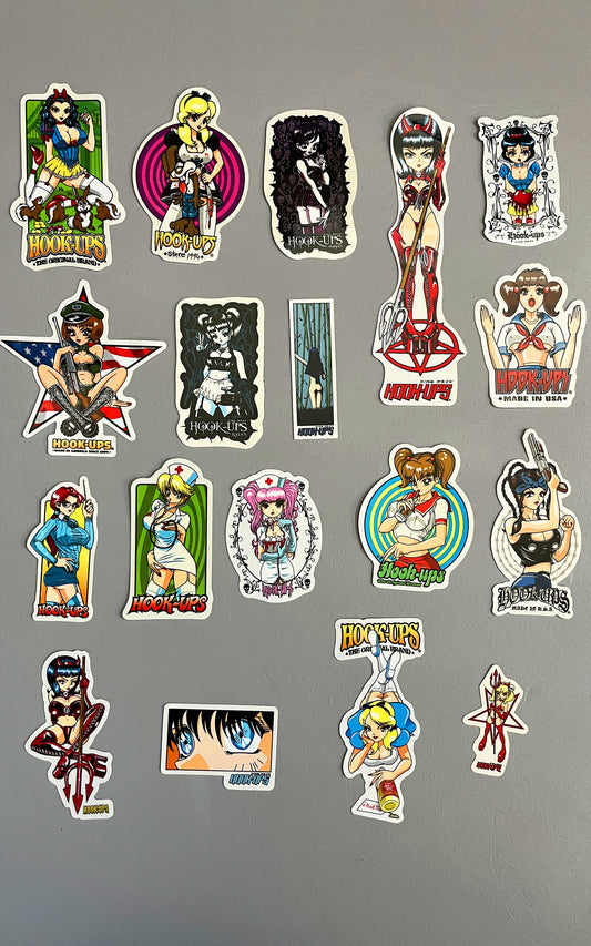 hook-ups VINTAGE sticker 18 pack