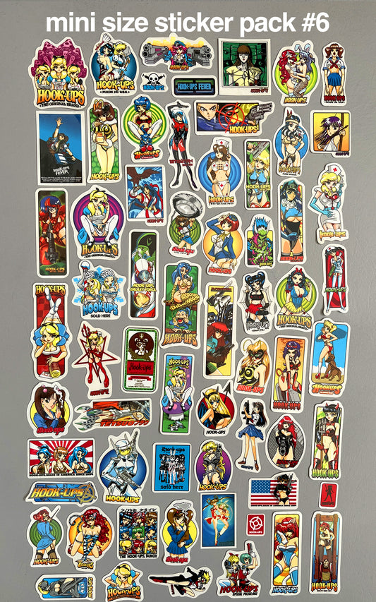 hook-ups mini size sticker pack #6 of 64 small stickers