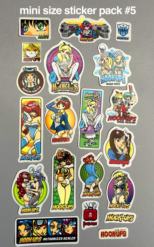 hook-ups mini size sticker pack #5 of 20 small stickers