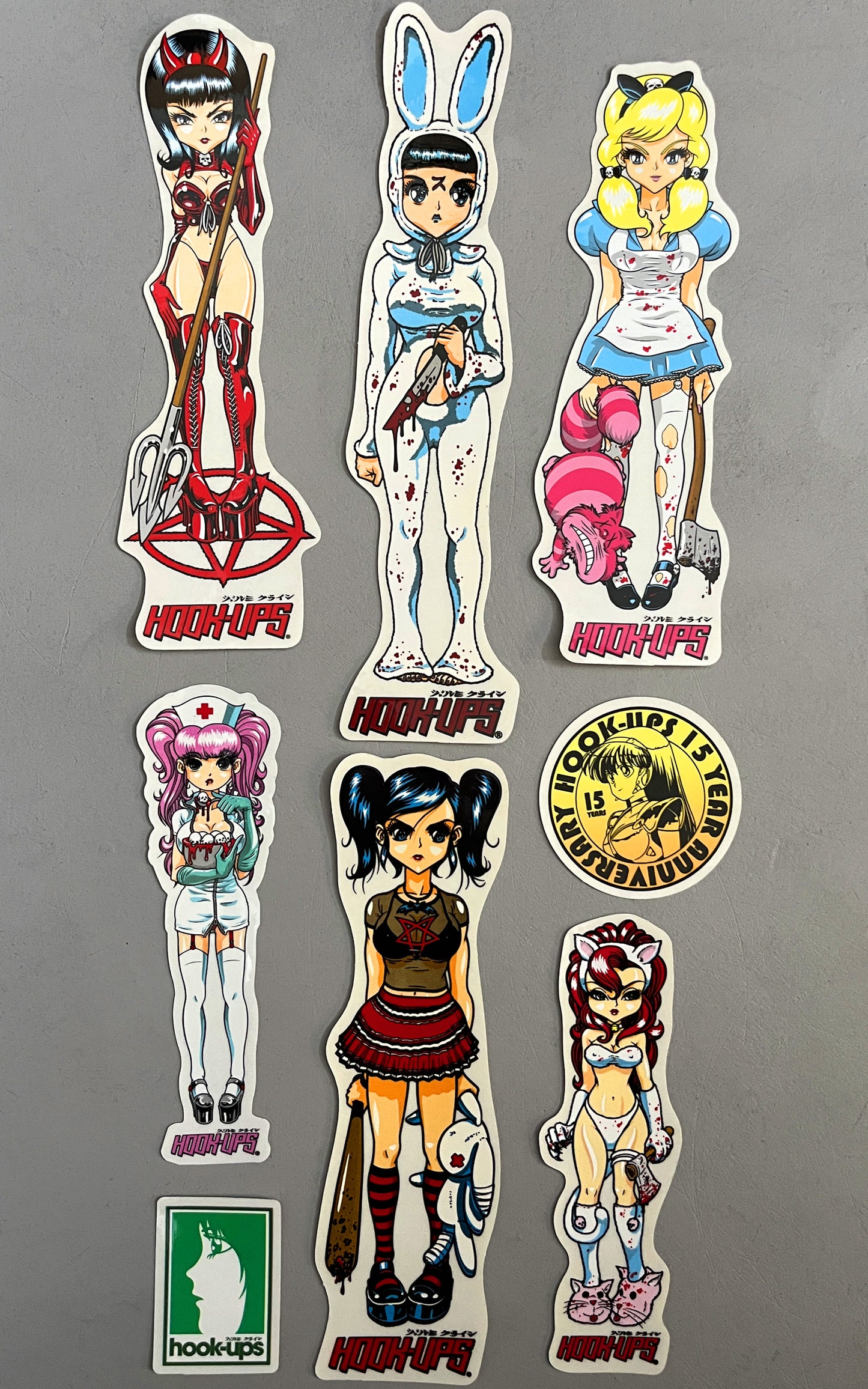 hook-ups VINTAGE sticker 8 pack