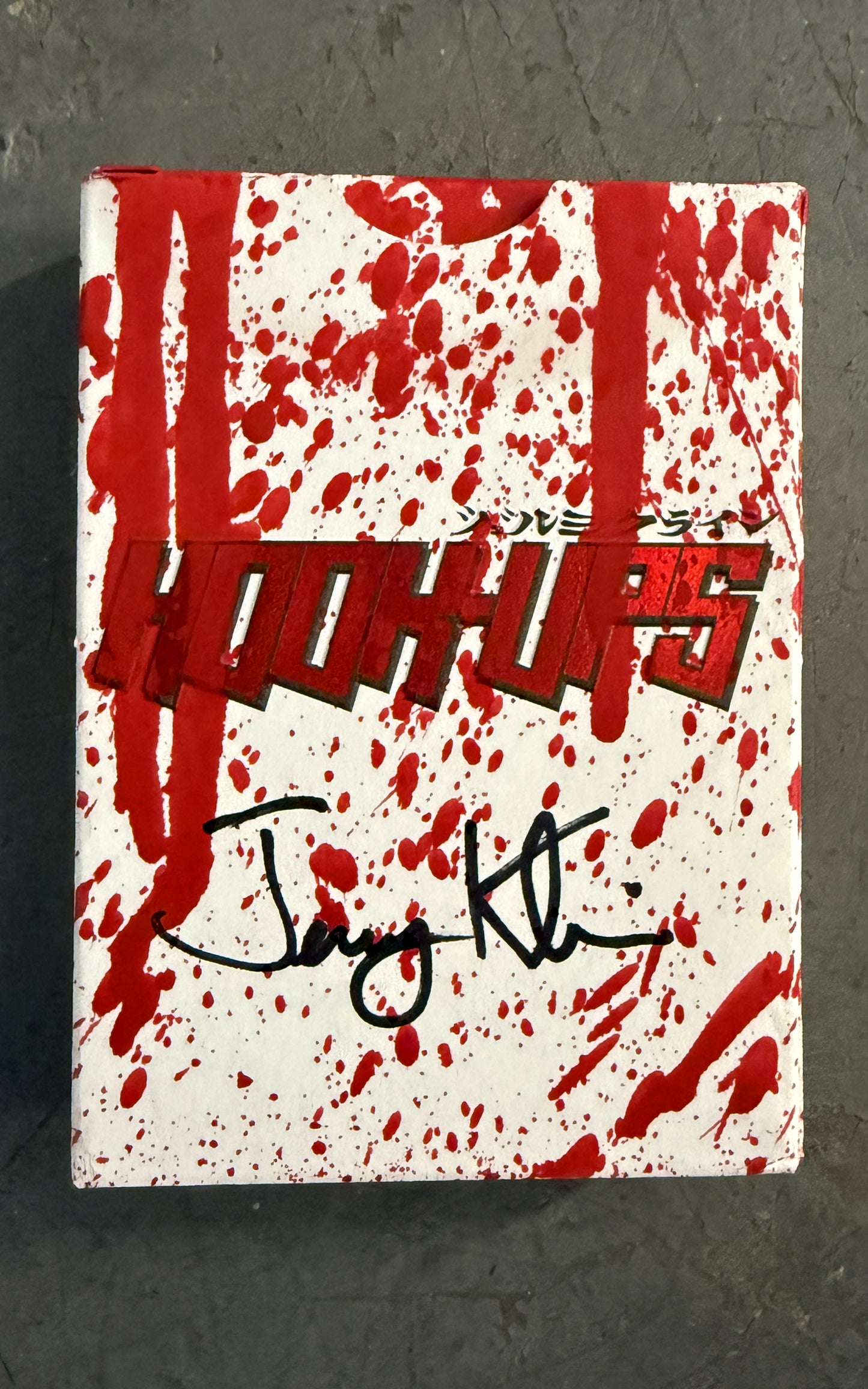 SIGNED Barrel of a Gun LIMITED BLOOD SPLATTER FOIL DECK extra blood box