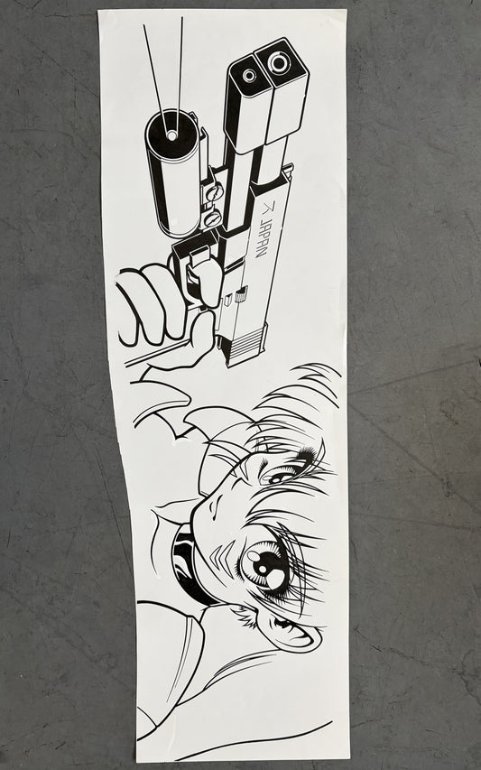 HOOK-UPS ORIGINAL INK LINE ART - DETONATOR II FROM 1997 1 OF 1