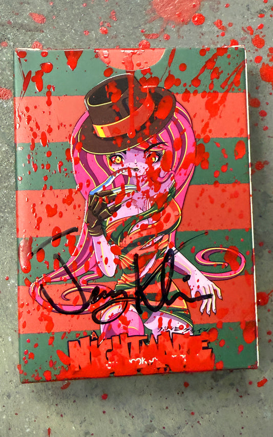 SIGNED WITH BLOOD SPLATTER Nightmare on Hook-ups Street Playing Cards