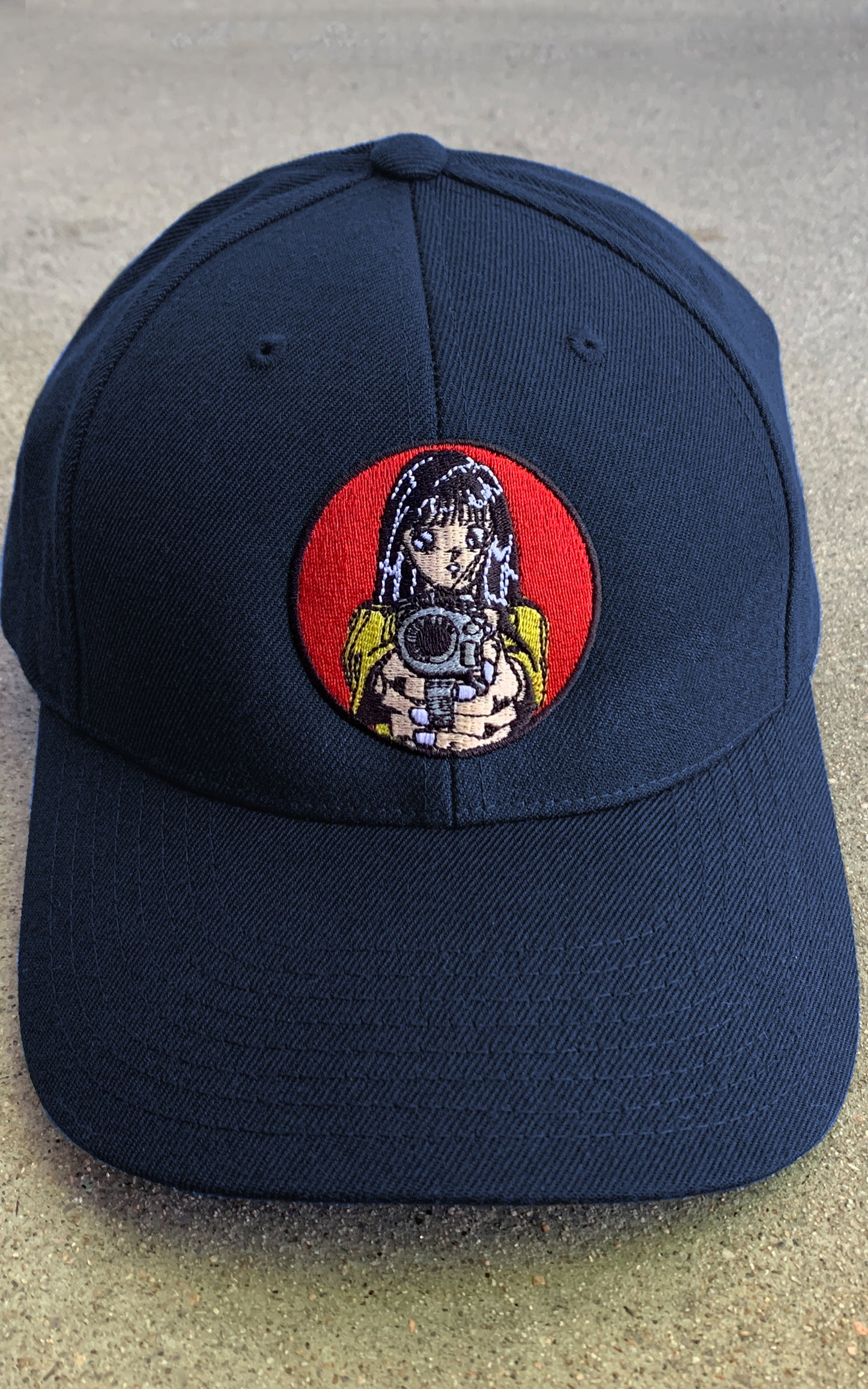 Barrel of a Gun Snapback Hat- NAVY