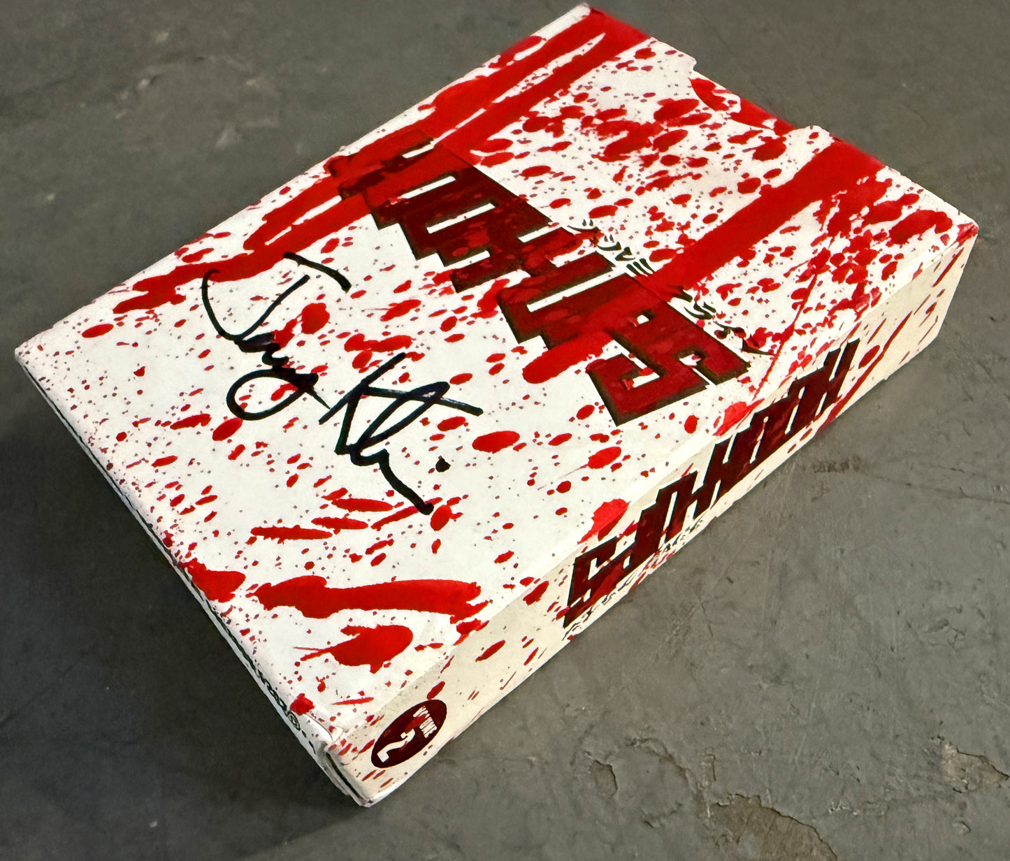 SIGNED Barrel of a Gun LIMITED BLOOD SPLATTER FOIL DECK extra blood box