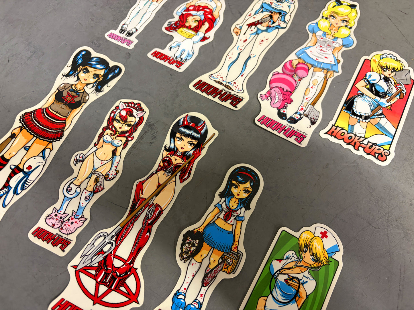 Vintage Hook-ups Stickers 10 pack