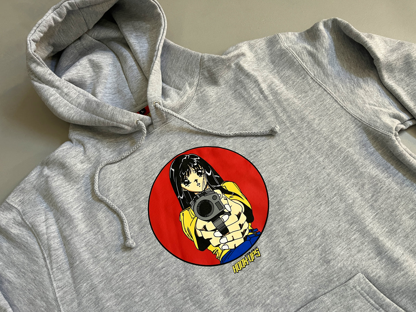 Barrel of a Gun HEAVYWEIGHT HOODED SWEATSHIRT - HEATHER GREY